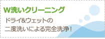 W洗いクリーニング ドライ&ウェットの二度洗いによる完全洗浄。